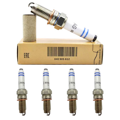 04E905612 4 Pcs BOSCH Spark Plug For AUDI A1 A3 VW Golf Jetta