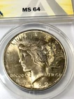 1922 ANACS MS64 Peace Silver Dollar