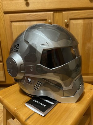DOT MASEI 610 Flip Up Full Face Motorcycle Helmet - Iron Man/ F-22 ...