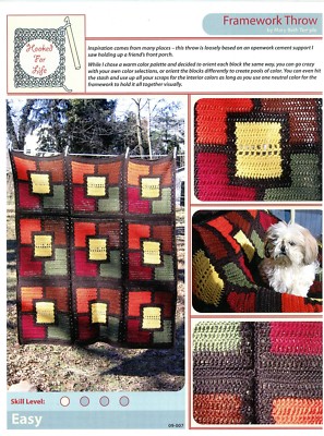 Framework Throw - Hooked for Life Crochet Pattern #09-007 Mary Beth Temple -Easy