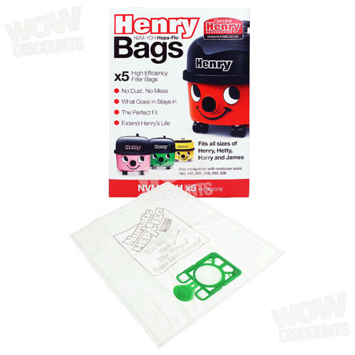 Henry NVM1CH / 907076 HepaFlo Vacuum Bags 5 Pieces for sale online