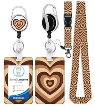 Nurse ID Badge Holder with Lanyard and Retractable Badge Reel Clip