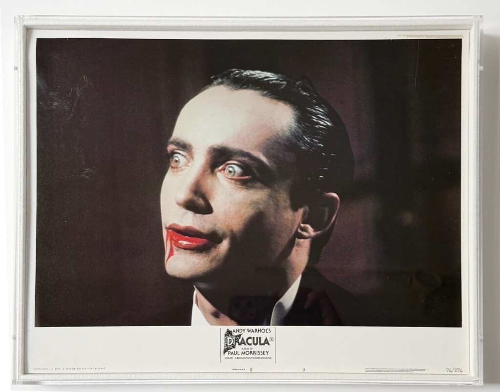 ANDY WARHOL DRACULA 1974 Original Vintage Lobby Cards Framed Udo