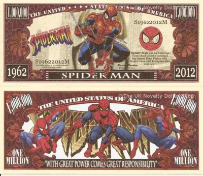 Spider Man Peter Parker Amazing Adventures Dollar Bills x 2 Comic Book 1962 2012