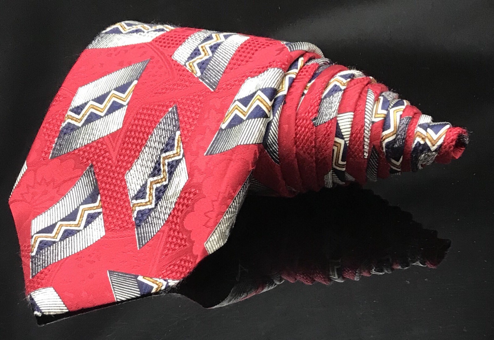 Robert Talbott Best Studio Square Red Silver   Da… - image 1