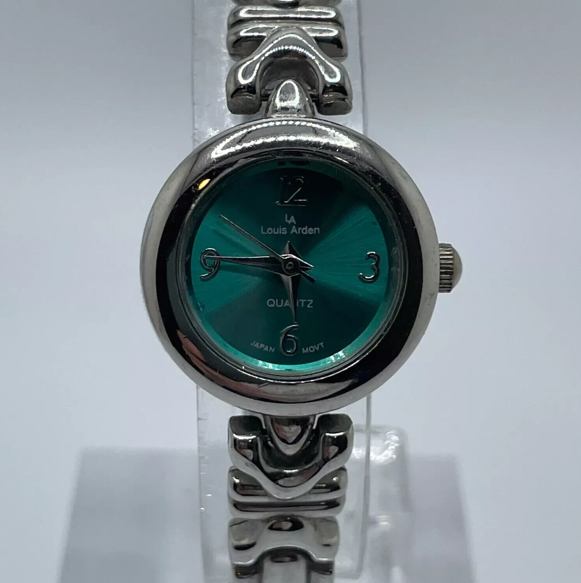Louis Arden Watch Womens 20mm Case Green Dial Quartz Three Hands