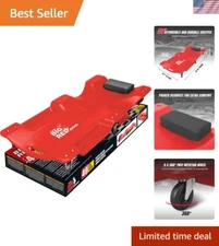 Torin 40" Blow Molded Plastic Rolling Mechanic Cart with Comfort Features, Red