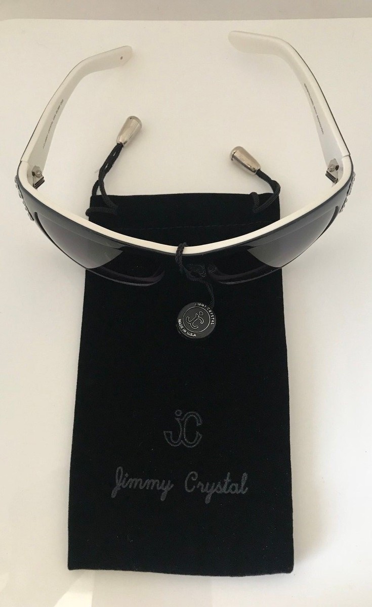 Jimmy Crystal Black & White Fancy Swirl Swarovski Sunglasses
