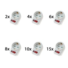 1-fach Steckdosenadapter Steckdose mit beleuc...