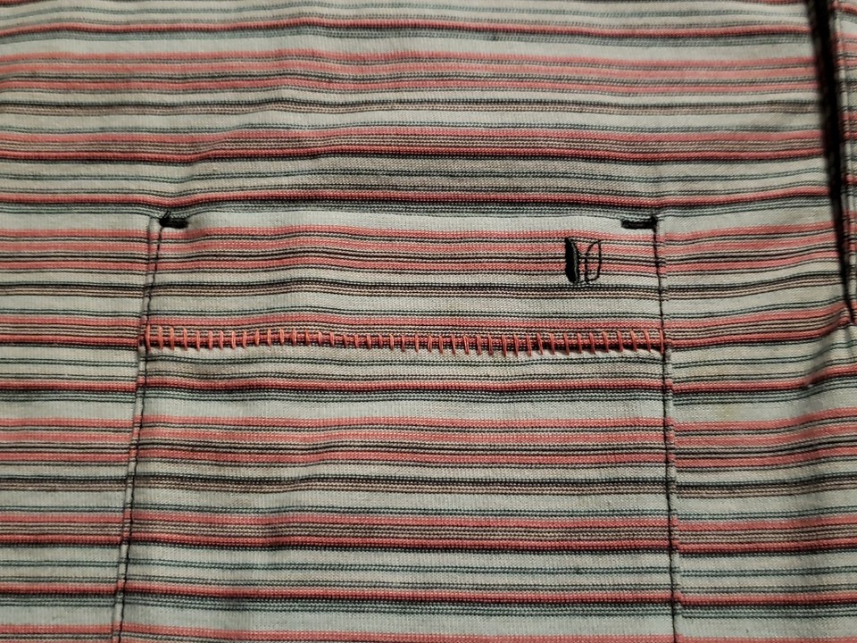 Linksoul John Ashworth & Co Golf Polo Shirt Men's XL Red Mint Green