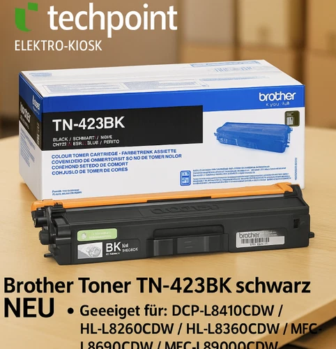🖨 Brother Original Toner TN423BK Black Schwarz Kartusche A4 6500 Seite ✅ NEU