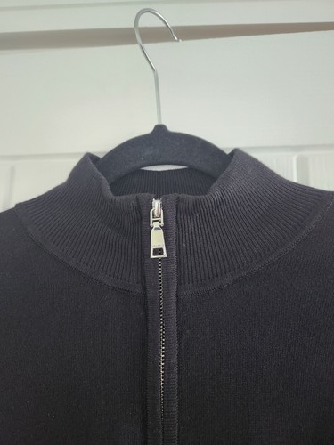 Moncrief Cooke Full Zip Black Men's Sweater Knitwear UK L Brand New RRP £135 - Picture 4 of 13