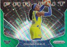 2021 Panini Prizm WNBA Far Out Insert Green Refractor #6 Arike Ogunbowale