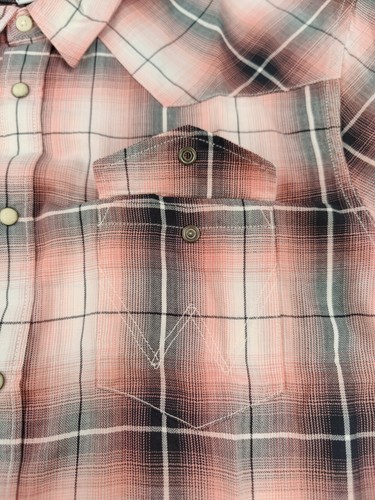 Camisa Wrangler Hombre Camisa Western Manga Larga Coral Lantana Ajuste Regular T. L - Imagen 4 de 7