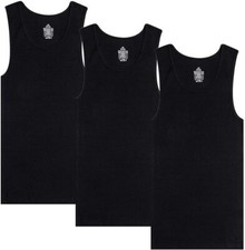 3 Packs Men 100 Cotton Ribbed Tank Top A-Shirt Wife Beater Undershirts S-2XL