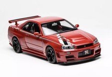 MOTORHELIX 1/18 Nissan Skyline GT-R R34 Customized Model Car Active Red New