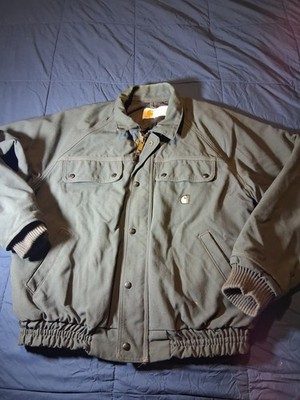 m*g様 USA製 90s Carhartt Canvas Jacket J70 Vintage Carhartt Canvas Jacket J70 Quilt Lined Work Duck Bomber