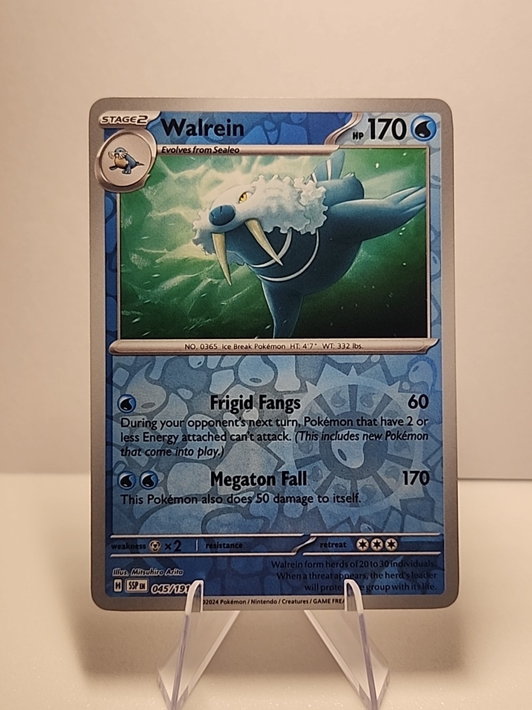 Walrein 045/191 Sv08: Surging Sparks Reverse Holo Pokémon TCG NM