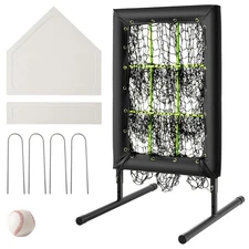 9 Hole Baseball Pitching Net With Strike Zone, 9 Pockets Pitchers Throw Training