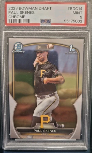 2023 First Bowman Draft Chrome Paul Skenes Pittsburgh Pirate #BDC-14  (PSA 9)
