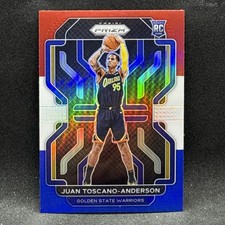 Juan Toscano-Anderson Rookie RED WHITE & BLUE 2021-22 Panini Prizm #295 Warriors
