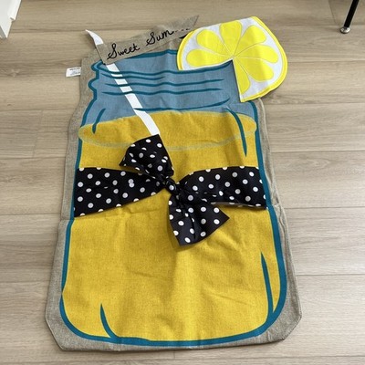Evergreen Flag Sweet Tee Summer House Flag Lemonade Black White Polka Dotted Bow