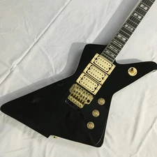 Black DT555 Electric Guitar Solid WOOD HHH Gold Hardware Free Ship from USA