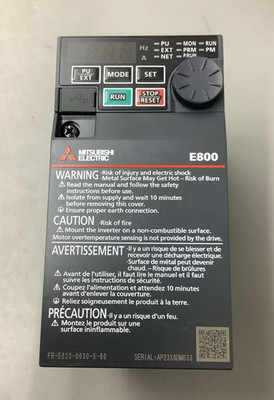 Mitsubishi FR-E820-0030-5-60 VSD/VFD Inverter 3PH 1/2HP (b166)