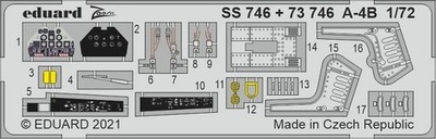 Eduard Accessories SS746- 1:72 A-4B 1/72 for FUJIMI / HOBBY 2000 - Neu