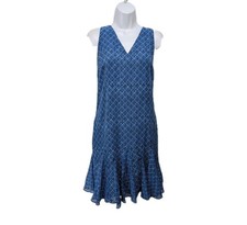 Lauren Ralph Lauren Flutter Hem Sleeveless Swing Dress Womens 6 Mature Summer