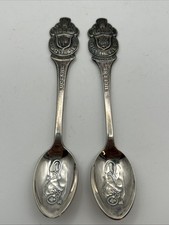 Vintage ROLEX Souvenir Collector Spoon Bucherer Switzerland Lucerne Set Of 2