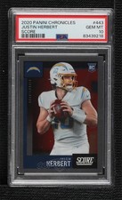 2020 Panini Chronicles Score Update Rookies Justin Herbert PSA 10 GEM MT oh4
