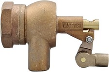 Watts 1250 1-1/4" Bronze HD Float Valve Female NPT Threaded Inlet Tank Wall