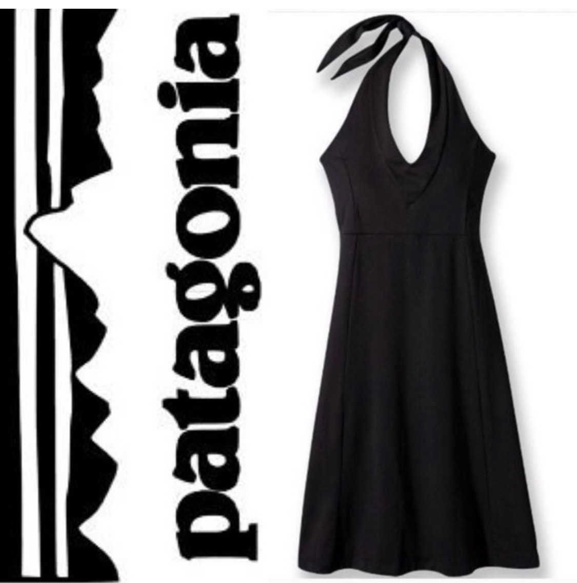 Patagonia Black  Morning Glory Halter Dress small