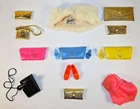 Vintage 1963 Barbie Color Coordinates Heels, Clutches, Purses Accessory Lot