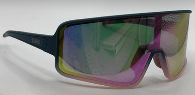 Tanri FT24718 133-0-110 C3 Wrap Around Sunglasses Blue Frame Yellow pink Lens
