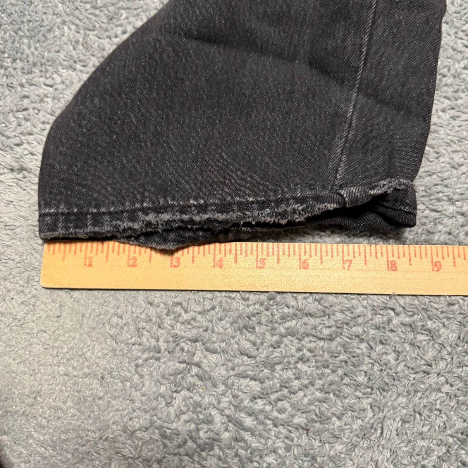 Mutimer Jeans Mens 34 x31.5 Black Dark Wash Baggy Wide-Leg Relaxed Fit - product detail image 11