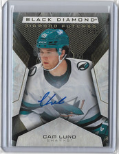 2025-26 BLACK DIAMOND, DIAMOND FUTURES AUTO PARALLEL /99 CAM LUND #BDF-CL SHARKS