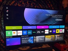 LG 4K Smart 65  TV, black, with stands and remote, used no box 