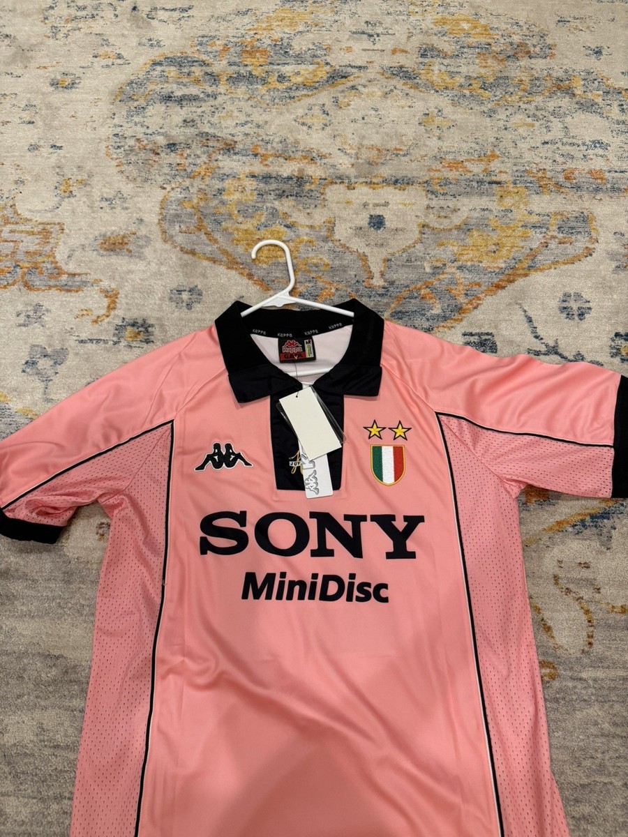Juventus 1997/98 Zidane #21 Kappa Pink Soccer Football Futbol