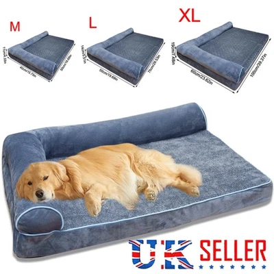 Big Orthopaedic Dog Bed Pet Sofa Cushion Washable Cover Mattress Calming Couch