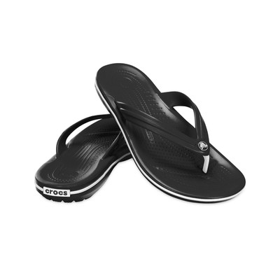 Crocs Unisex Adult Crocband Flip Flop Sandal Black Men s 10 Woman s 12 NWT