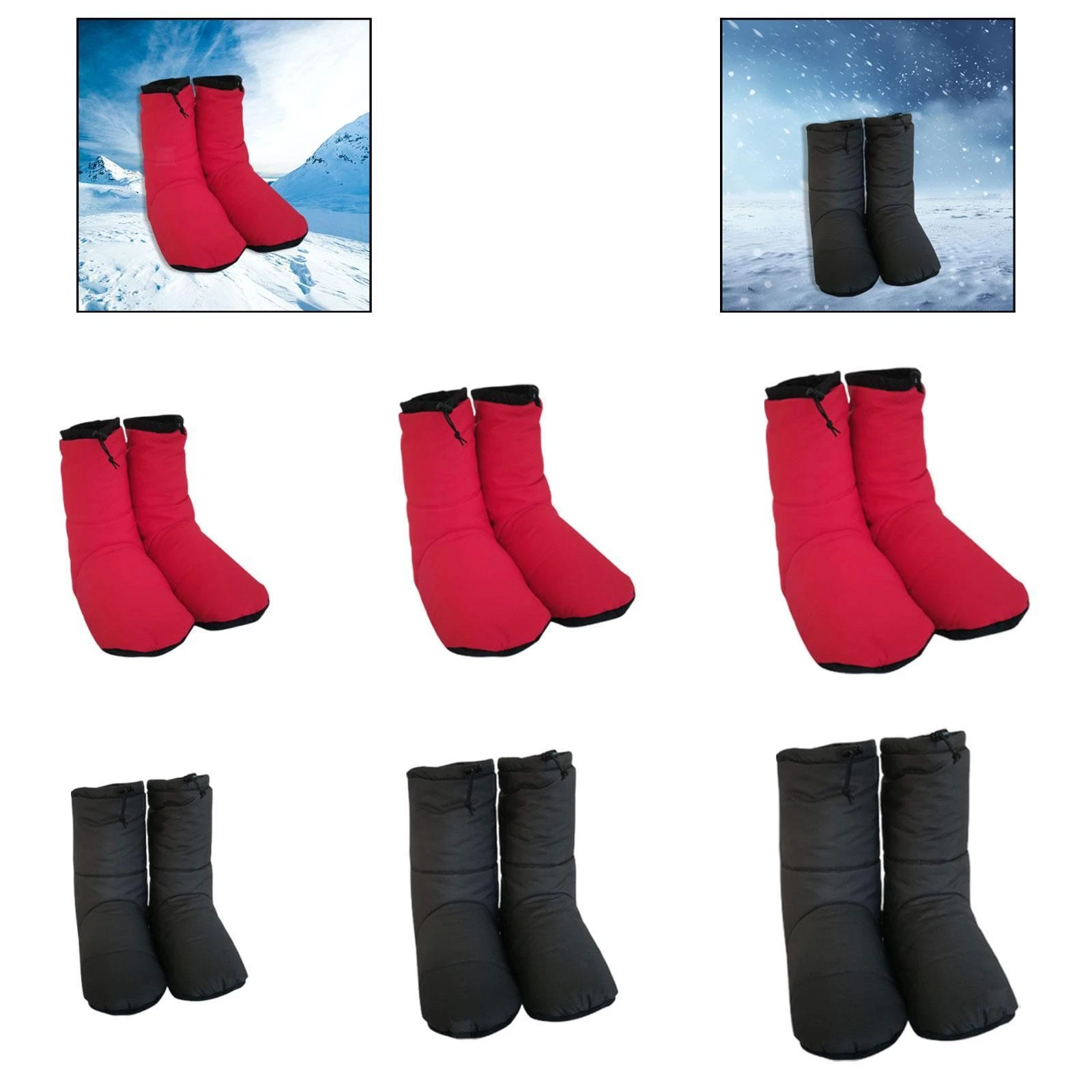 Winter Booties Slipper Boots for Men Women for Backpacking Outdoor Camping