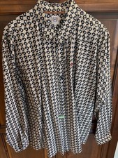 Cinch Shirt Mens XXL Long Sleeve Button Down Black Pattern Pocket Cowboy NICE