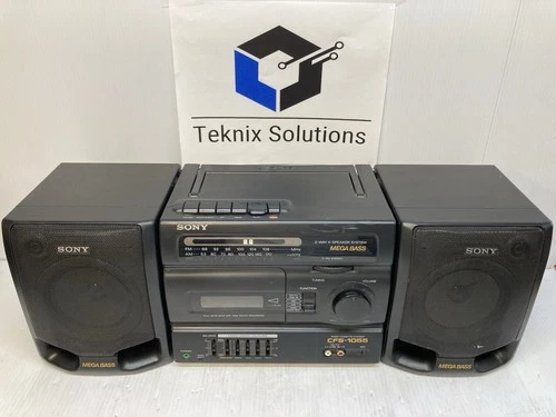 Sony Boombox CFS-1055 AM/FM Cassette Player 5-Band Equalizer Mega Bass - TESTED