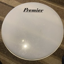 Premier  22” logo bass drum display resonant head