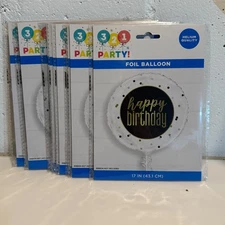 Lot of 10 321 Party Foil Balloon Helium Quality 17 inch Happy Birthday