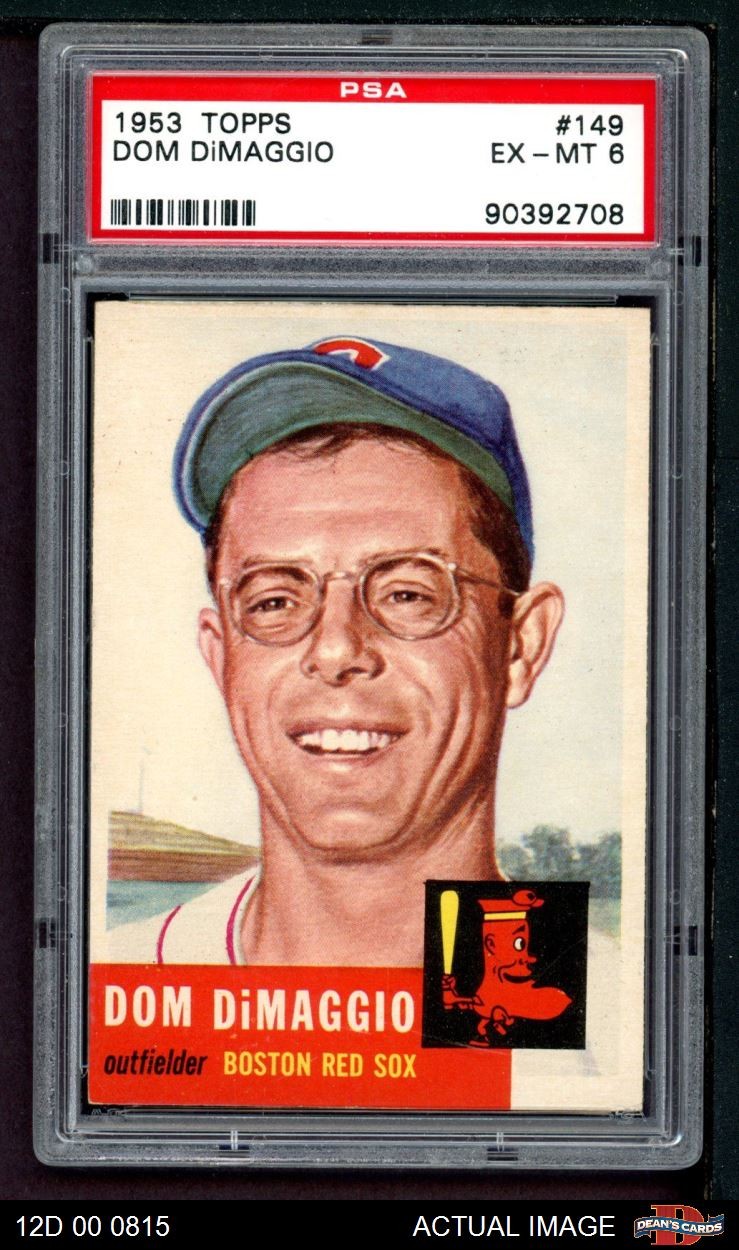 1953 Topps #149 Dom DiMaggio Red Sox DOUBLE-PRINT PSA 6 - EX/MT