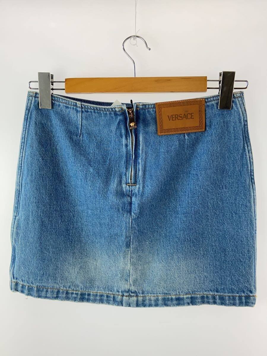 VERSACE Skirt, Size 36, Cotton, Blue, Solid Color, 1007428, 1A04899 thumbnail 2