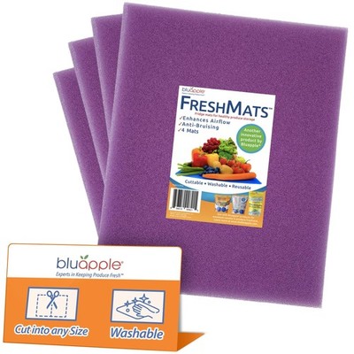 Bluapple FreshMats, Refrigerator Liner, Fridge Drawer Mats, Crisper Life Exte...